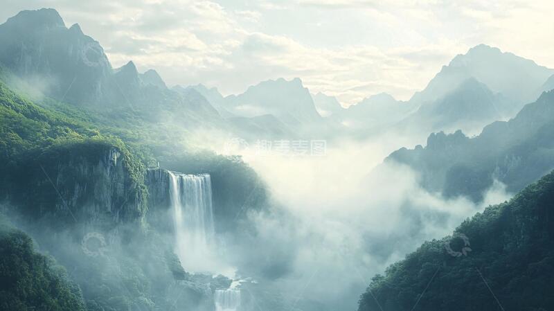 高清大图下载【趣麦麦图】山水画合成图12