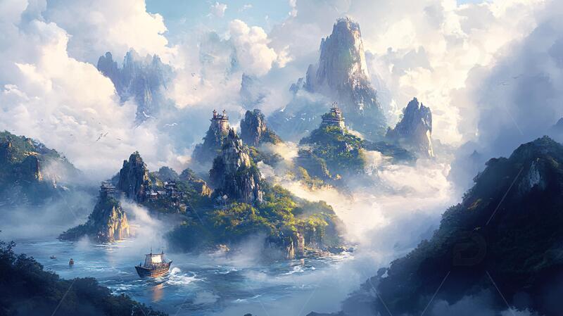 古风山水场景16