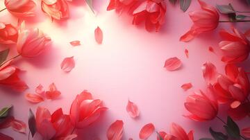 花瓣海报花瓣红色海报