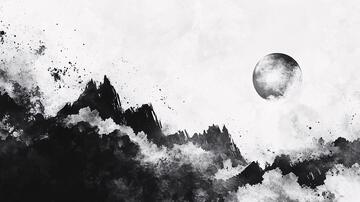 水墨月色意境月色风格