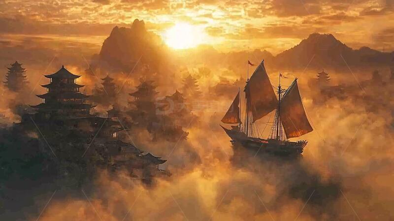 高清大图下载【趣麦麦图】海上丝绸之路场景