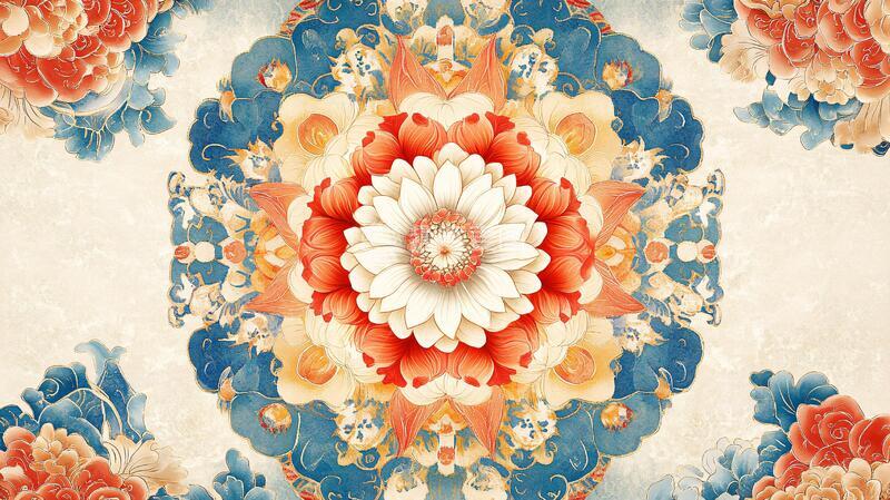 高清大图下载【趣麦麦图】大气奢华富贵底纹壁纸1