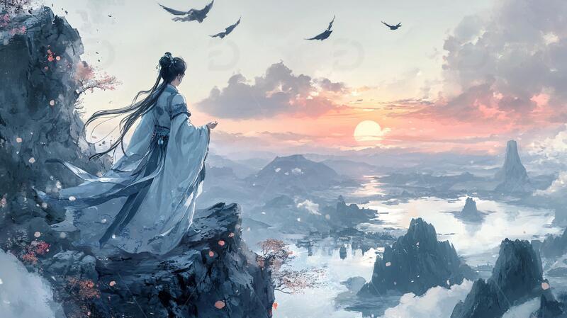 高清大图下载【趣麦麦图】古风人物大场景4