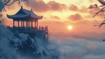 亭台楼阁旭日东升4