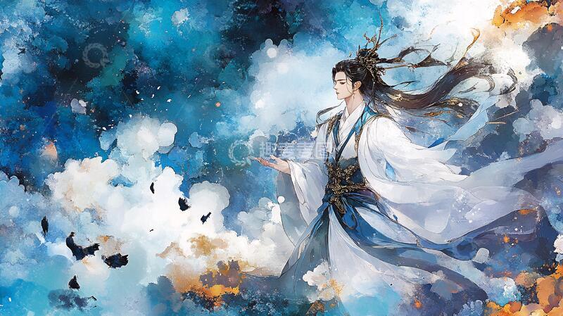 高清大图下载【趣麦麦图】古风少年插画1