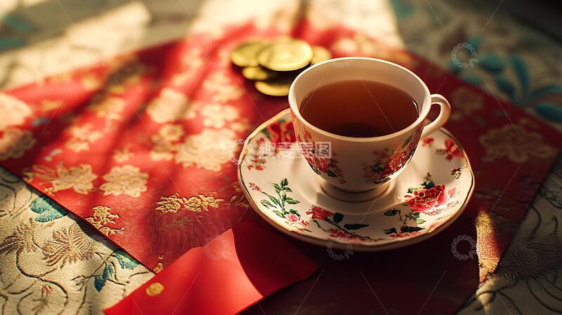 高清大图下载【趣麦麦图】新年下午茶新年新春春节