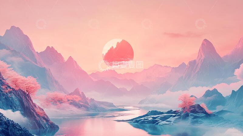 高清大图下载【趣麦麦图】唯美意境山水