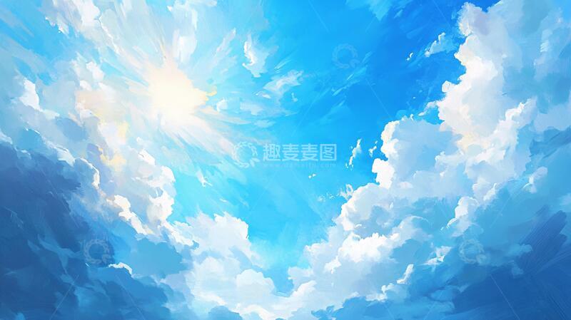 高清大图下载【趣麦麦图】动漫中的白云3