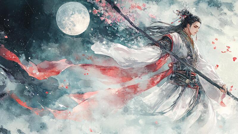 高清大图下载【趣麦麦图】手绘古风男古风插画手绘