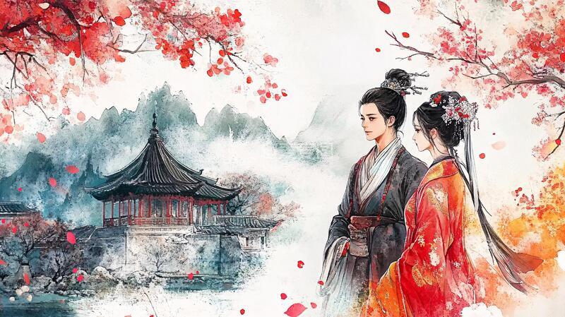 高清大图下载【趣麦麦图】古装封面包装插画