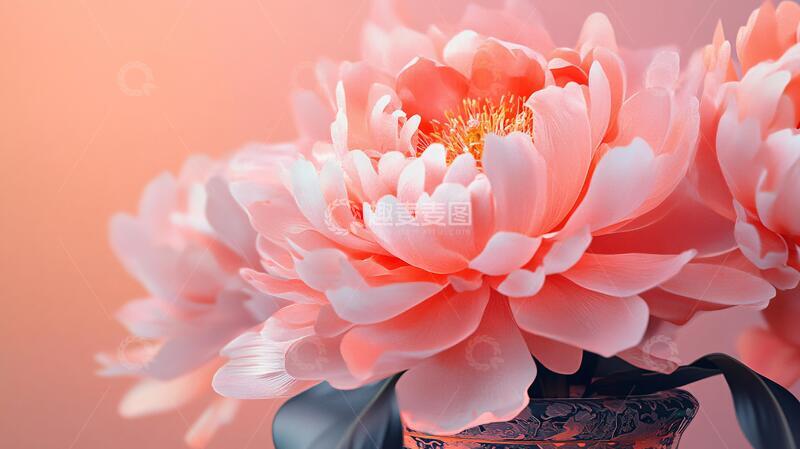 高清大图下载【趣麦麦图】牡丹花卉立体花卉花朵