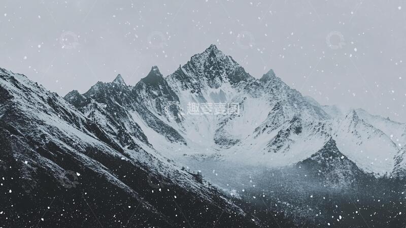 高清大图下载【趣麦麦图】电脑绘画雪山2