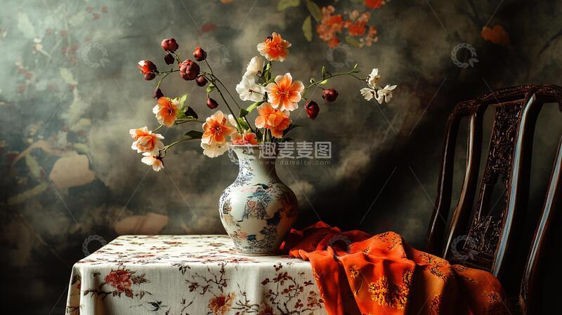 高清大图下载【趣麦麦图】静物花卉摆设