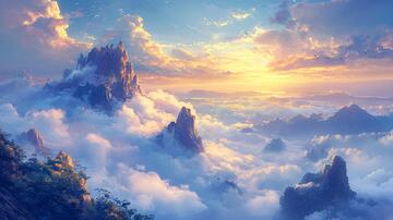 云海山脉云雾仙境大气