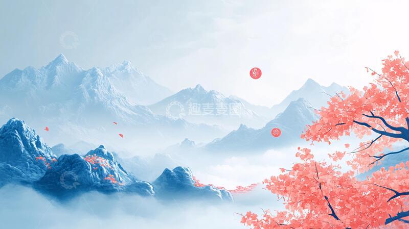 高清大图下载【趣麦麦图】意境中式意境山水