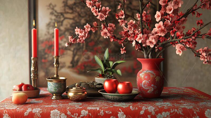 高清大图下载【趣麦麦图】新春陈设布置场景传统