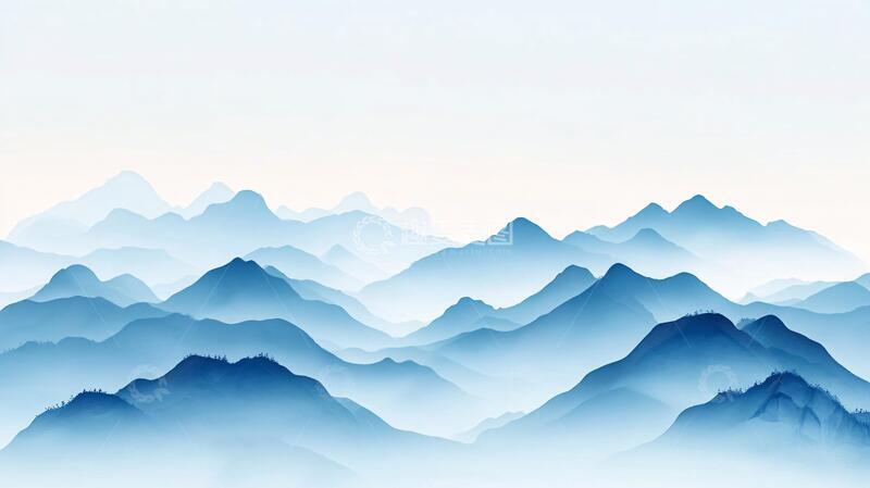 高清大图下载【趣麦麦图】远山群山画水墨山水2