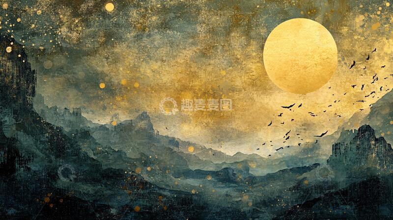 高清大图下载【趣麦麦图】星月河幻想插画2