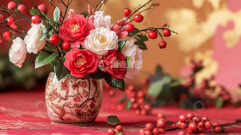 高清大图下载【趣麦麦图】新年春节装饰花