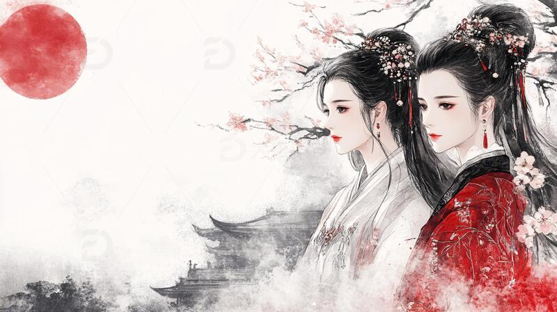 高清大图下载【趣麦麦图】古风小说插画