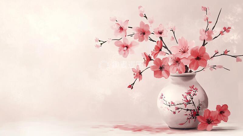 高清大图下载【趣麦麦图】禅意禅境意境桃花2