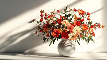 秋天鲜花盛开布景软装3