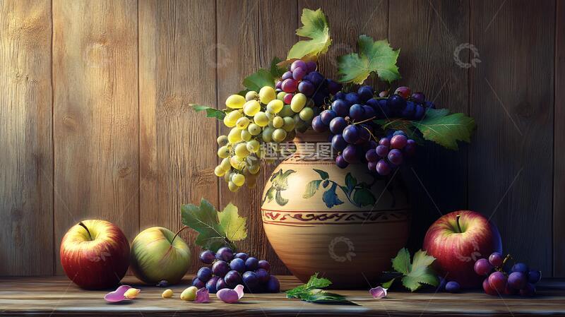 高清大图下载【趣麦麦图】葡萄场景图葡萄静物水果