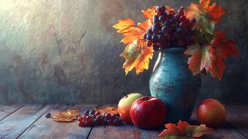 秋天的水果静物水果果实