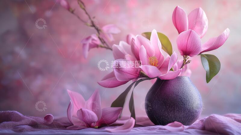 高清大图下载【趣麦麦图】荷花背景荷花花卉立体