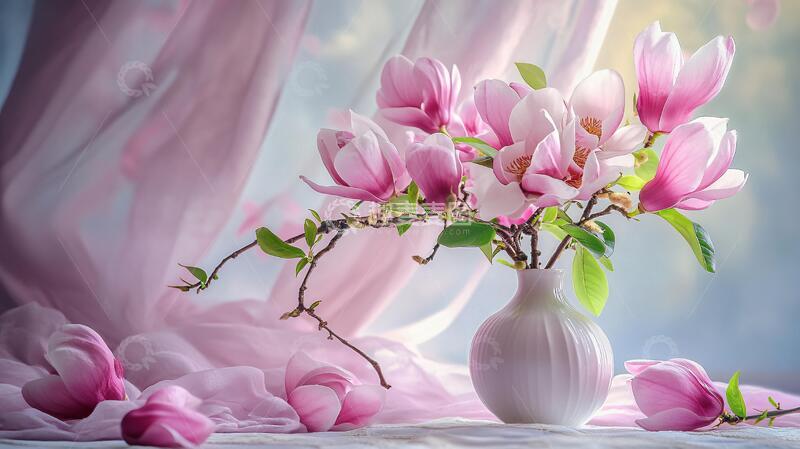 高清大图下载【趣麦麦图】美丽的辛夷花