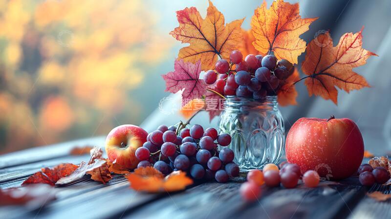 高清大图下载【趣麦麦图】秋天的果实水果秋色壁纸