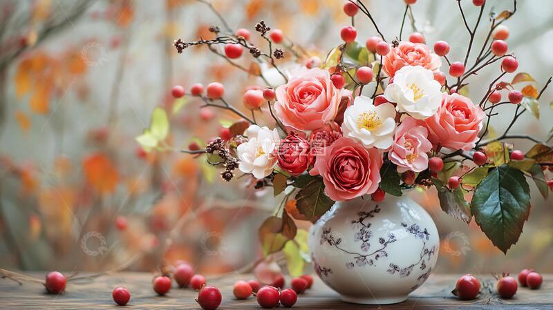 高清大图下载【趣麦麦图】秋色花艺素材8