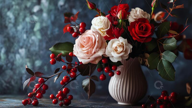 高清大图下载【趣麦麦图】唯美玫瑰花花束