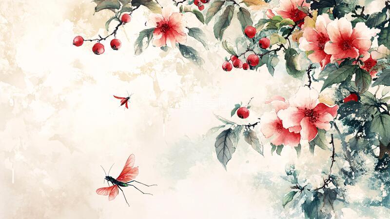 高清大图下载【趣麦麦图】唯美花鸟风景画