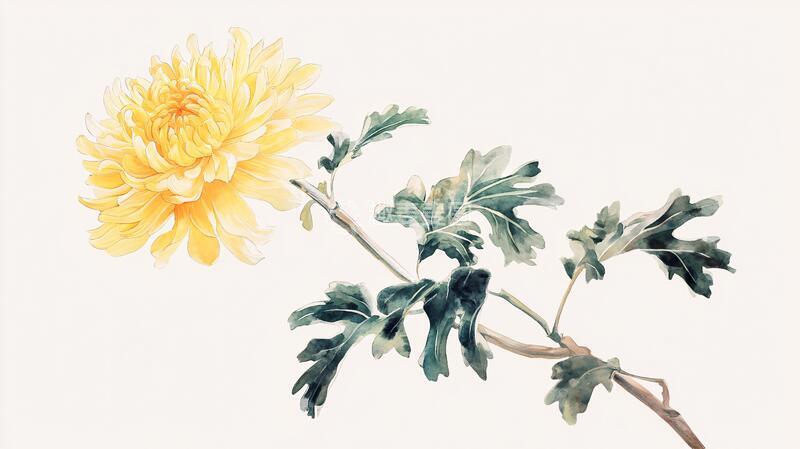 高清大图下载【趣麦麦图】原创鼠绘菊花