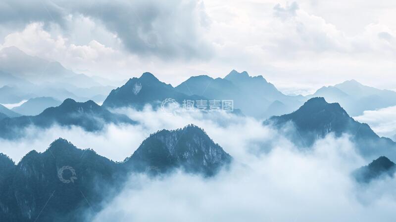 高清大图下载【趣麦麦图】宽幅云海风光