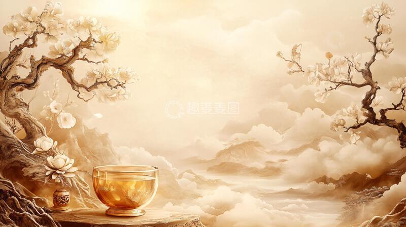 高清大图下载【趣麦麦图】古风黄色主背景