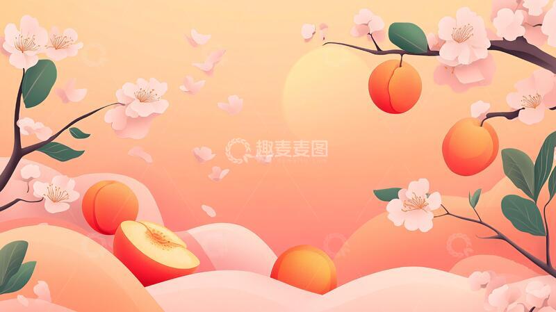 高清大图下载【趣麦麦图】纸艺风格插画春意盎然2