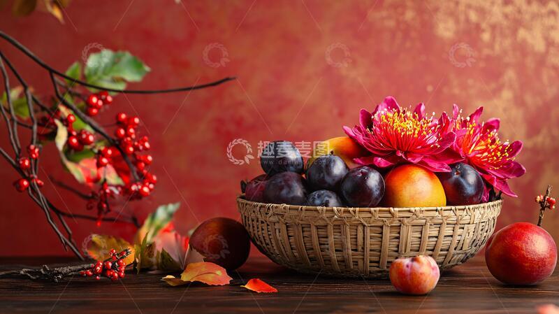 高清大图下载【趣麦麦图】感恩节浆果中心摆设1