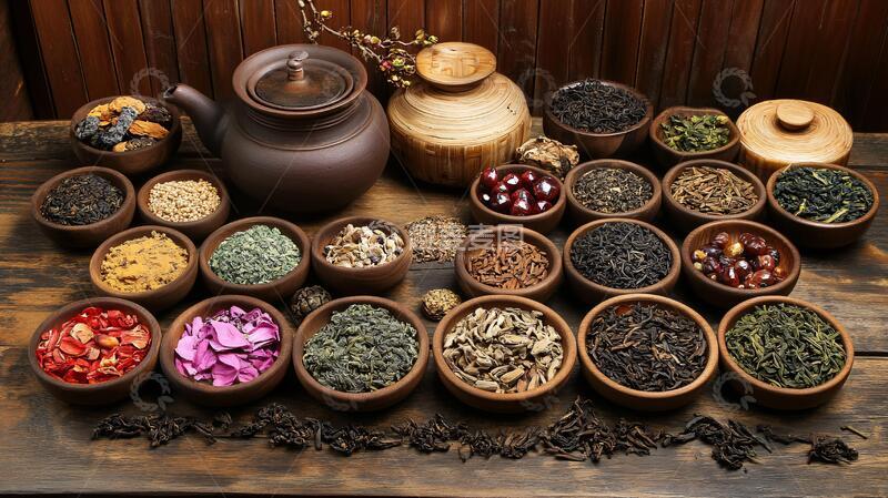 高清大图下载【趣麦麦图】花草茶材料茶叶原料花草