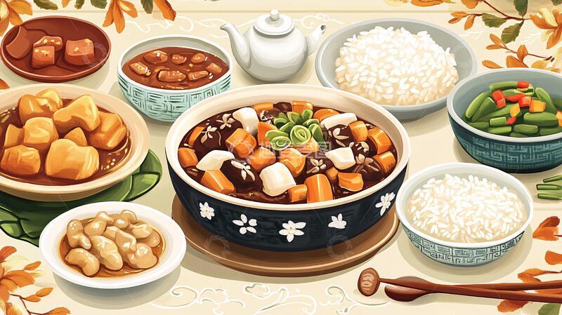 高清大图下载【趣麦麦图】炖品插画插画美食炖品