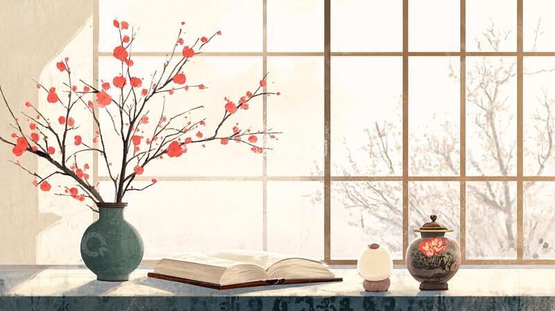 高清大图下载【趣麦麦图】桌面摆件插画2