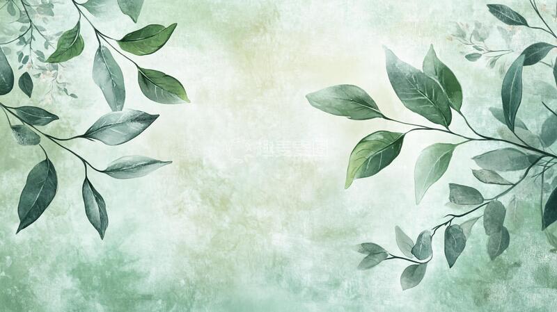 高清大图下载【趣麦麦图】唯美枝叶背景2