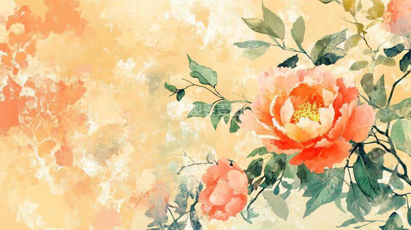 高清大图下载【趣麦麦图】唯美风水彩牡丹