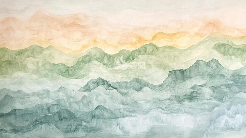 高清大图下载【趣麦麦图】抽象艺术山水背景