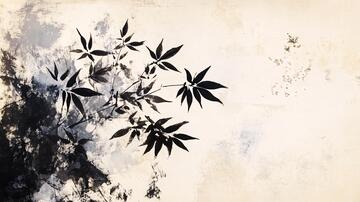 墨竹壁画背景