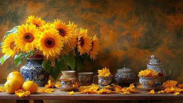 静物黄花静物壁纸黄色