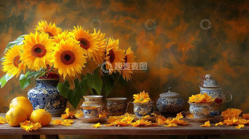 高清大图下载【趣麦麦图】静物黄花静物壁纸黄色