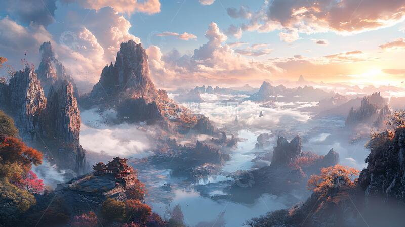 高清大图下载【趣麦麦图】山水节气图山水节气壁纸