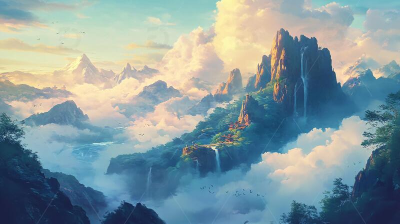 高清大图下载【趣麦麦图】风景原画场景壁纸古风